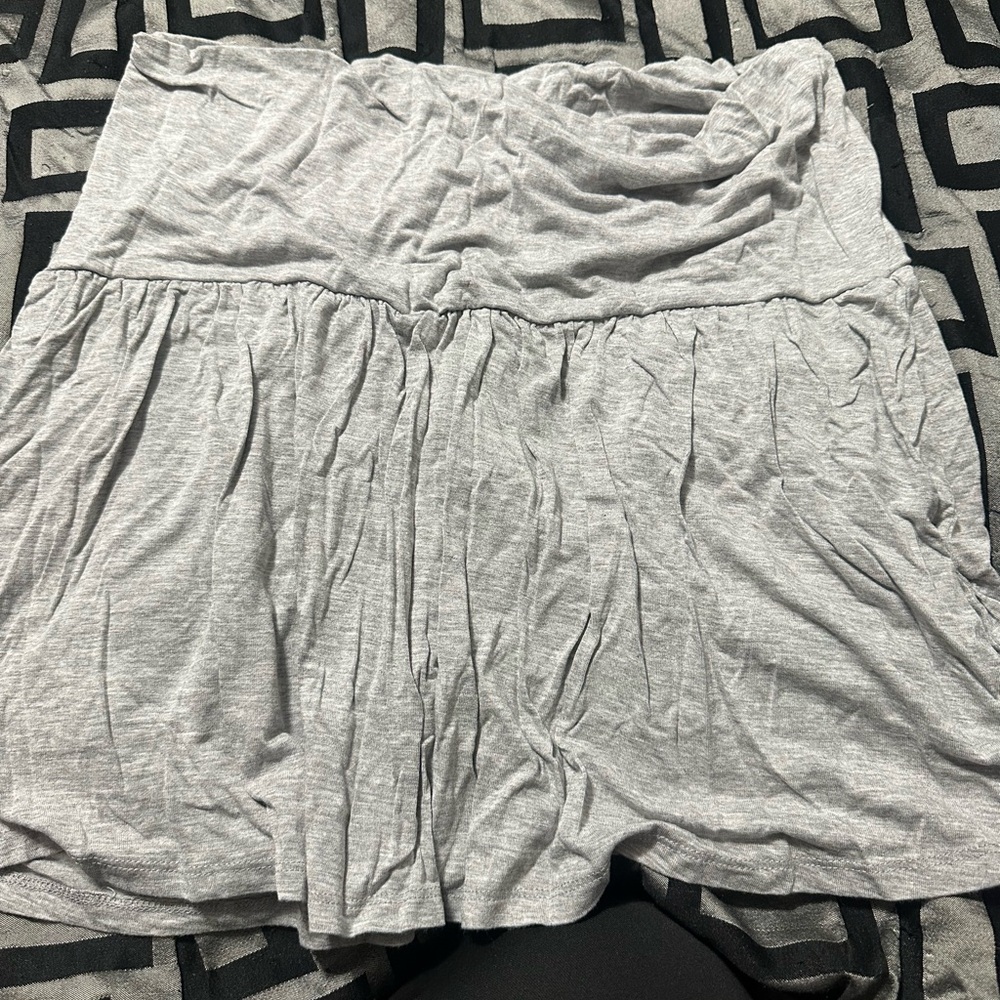 No Boundaries Light Gray Mini Skirt